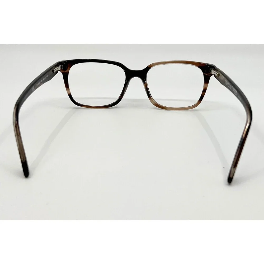 Twill & Tweed Eyeglasses Frames Womens Brown Striped Square TW 2003 50-17-140